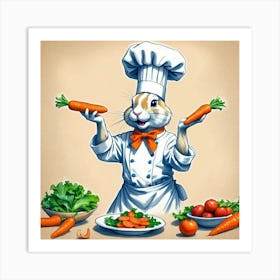 Chef Rabbit 6 Art Print