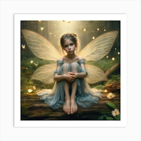 Fairy Girl In The Forest 2 Art Print