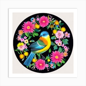 Bird In A Circle Art Print