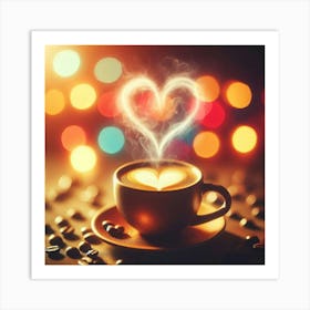 Coffee Cup With Heart 9 Art Print