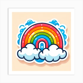 Rainbow Sticker Art Print