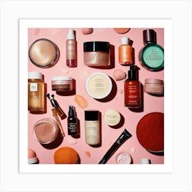 A Photo Of A Variety Of Beauty Products 1 Art Print