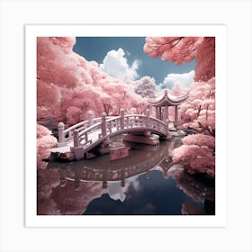 Pink Bridge Art Print