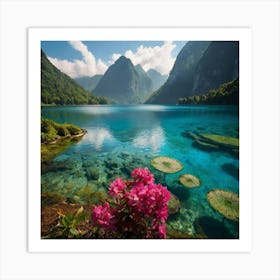 Lake In The Mountains 5 Art Print