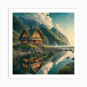 House By The Lake 5 Art Print