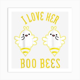 I Love Her Boo Bees Couples Halloween Costume Women Men Art Print