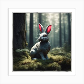 Rabbit In The Forest 58 Art Print