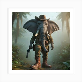 Jungle Elephant Art Print