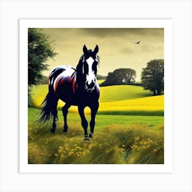 Horse In The Field 5 Art Print