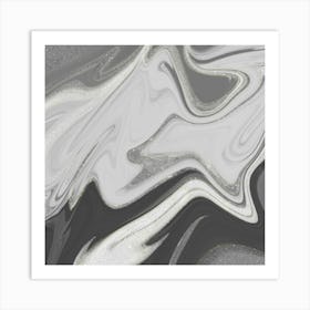 Abstract Black And White Painting Art Print