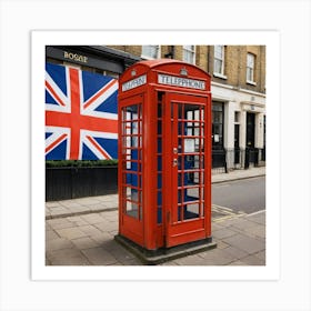 London's Icon: The Timeless Red Telephone Box Art Print