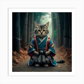 Samurai Cat 1 Art Print