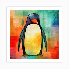 Maraclemente Penguin Painting Style Of Paul Klee Seamless 2 Art Print