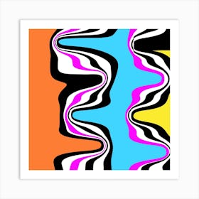 Abstract Zebra Pattern Art Print