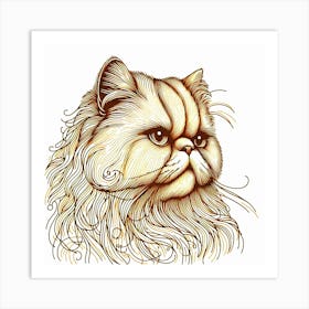 Feline Cat Creative Artwork Illustration 49 Art Print