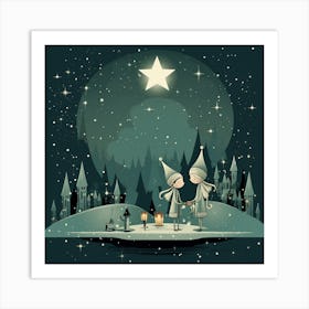 Christmas Elves Art Print