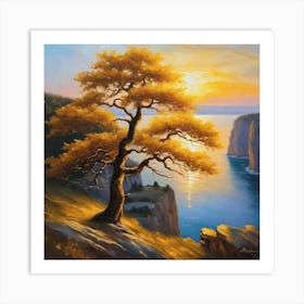 Sunset Tree 5 Art Print