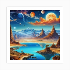 Landscape With Planets Art Print