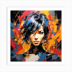 Abstract World Beautiful Female watercolour Art Print