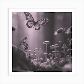 Butterfly In The Forest 2 Art Print