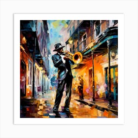 New Orleans Street Musician 1 Art Print