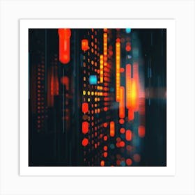 Abstract Blurred Lights Background Art Print