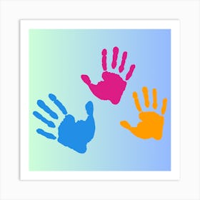 Child'S Handprints Art Print