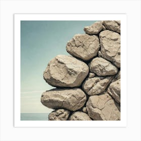 Rocks In The Sea Art Print