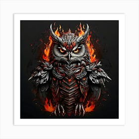 Fire Owl Art Print