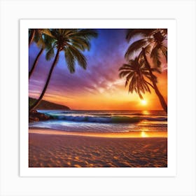 Sunset At The Beach 365 Art Print