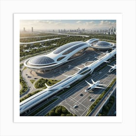 Futuristic Airport 2 Art Print