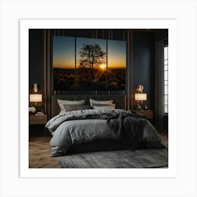 Sunset Tree Art Print