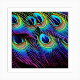 Peacock Feathers 20 Art Print