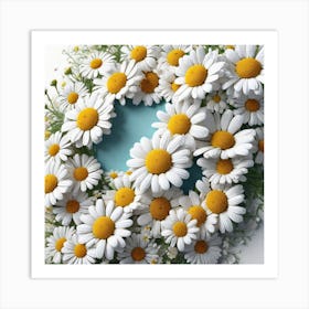 Daisy Wreath 2 Art Print