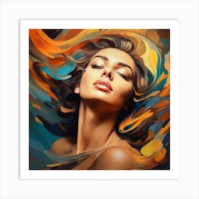 Abstract Of A Woman 20 Art Print