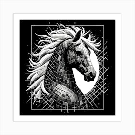 Mosaic Horse Art Print