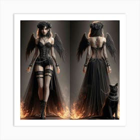 Gothic Angel 2 Art Print