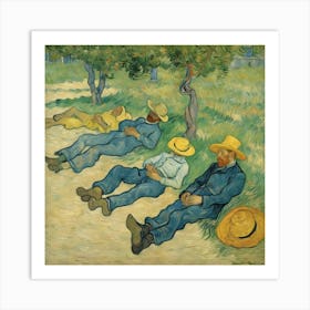 The Siesta La Siesta Vincent Van Gogh 4 Art Print