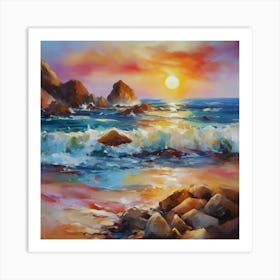 Sunset On The Beach 9 1 Art Print