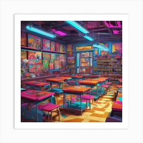 Psychedelic Classroom Art Print