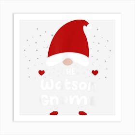 Watson Gnome Christmas Pajama Watson Surname Gnome Art Print