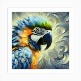 Parrot of American Grey Art Print