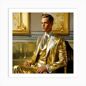 Gold Suit Art Print