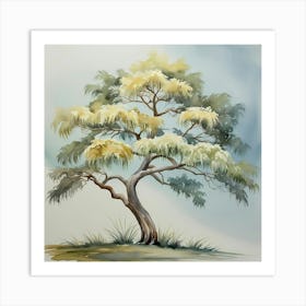 Watercolor Of A Tree Art Print