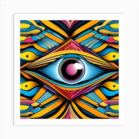 Eye Of God Psychedelic Pop Art Art Print