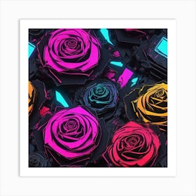 Colorful Roses 47 Art Print