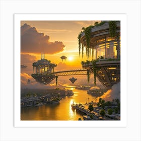 Futuristic Cityscape 8 Art Print