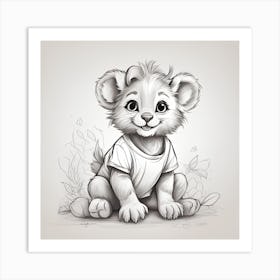 Lion Cub Art Print