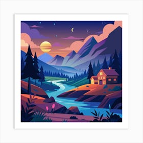 Landscape Painting Art Print