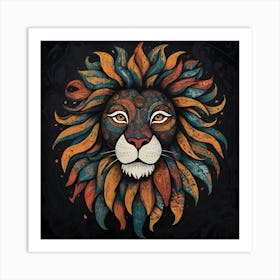 Lion Head Art Print